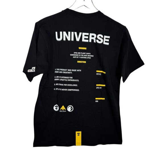 Aape by A Bathing Ape Woodland Camo Moonface T-Shirt black mens Size medium New - Picture 4 of 14